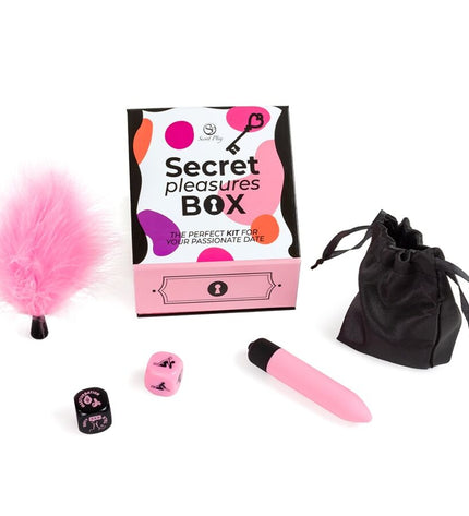 SECRET PLAY - COFFRET DE PLAISIRS POUR COUPLES : DÉS + BALLE VIBRANTE + STYLO À PLUME by SECRETPLAY 100% GAMES