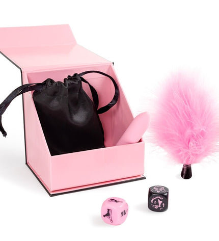 SECRET PLAY - COFFRET DE PLAISIRS POUR COUPLES : DÉS + BALLE VIBRANTE + STYLO À PLUME by SECRETPLAY 100% GAMES