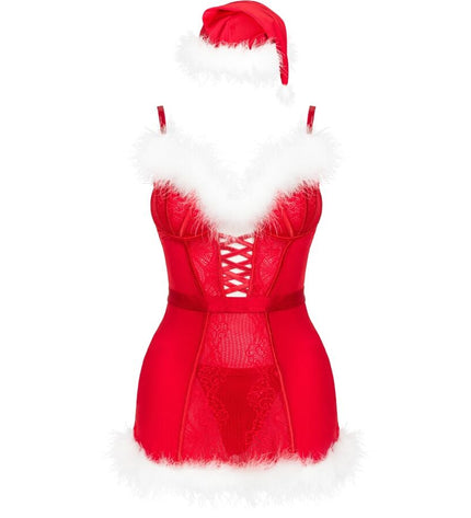 LIVCO CORSETTI FASHION - AGETHE LC 90607 CHEMISE + STRING + BONNET DE NOËL L/XL by LIVCO CORSETTI SETS