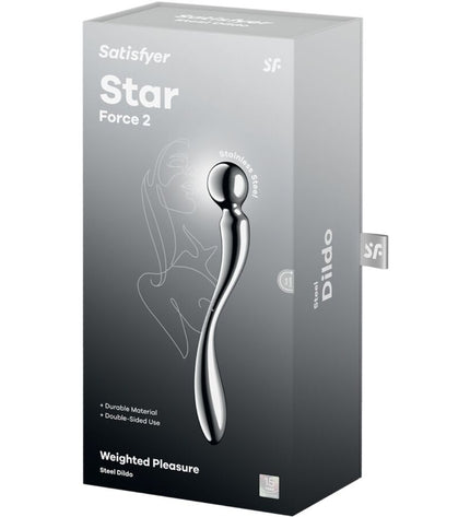 SATISFYER - STAR FORCE 2 GODEMICHET DOUBLE EN ACIER INOXYDABLE by SATISFYER DILDO