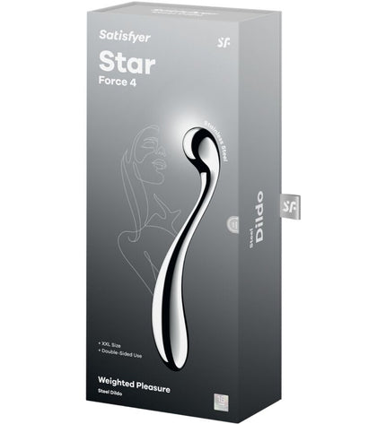 SATISFYER - STAR FORCE 4 GODEMICHET DOUBLE EN ACIER INOXYDABLE by SATISFYER DILDO