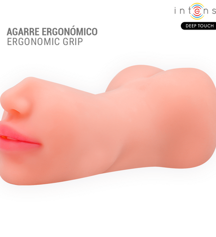 INTENSE DEEP TOUCH - MASTURBATEUR À DOUBLE BOUCHE ET VAGIN RILEY by INTENSE BODIES & MASTURBATORS