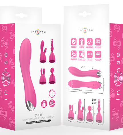 INTENSE - VIBRATEUR CHER AVEC 20 MODES DE MOUVEMENTS ET EMBOUTS INTERCHANGEABLES by INTENSE HIGH TECH