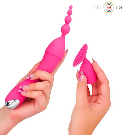 INTENSE - VIBRATEUR CHER AVEC 20 MODES DE MOUVEMENTS ET EMBOUTS INTERCHANGEABLES by INTENSE HIGH TECH