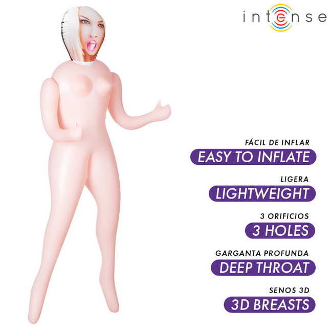 INTENSE DOLLS - POUPÉE GONFLABLE IRINA À TROIS ORIFICES by INTENSE BODIES & MASTURBATORS