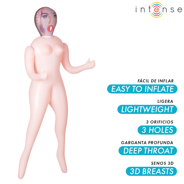 INTENSE DOLLS - POUPÉE GONFLABLE MONIQUE À TROIS ORIFICES by INTENSE BODIES & MASTURBATORS