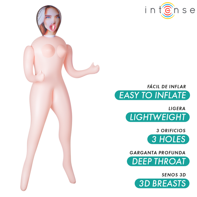 INTENSE DOLLS - POUPÉE GONFLABLE NICOLE À TROIS ORIFICES by INTENSE BODIES & MASTURBATORS