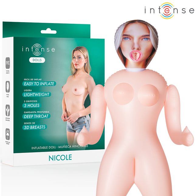 INTENSE DOLLS - POUPÉE GONFLABLE NICOLE À TROIS ORIFICES by INTENSE BODIES & MASTURBATORS