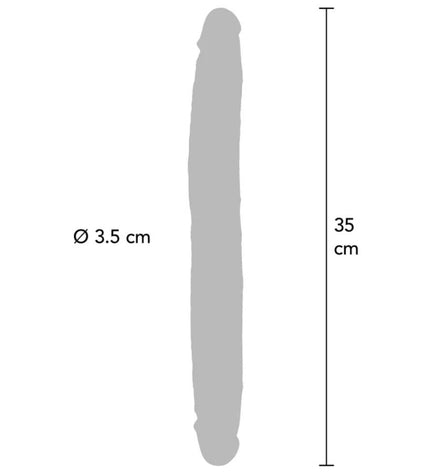 GET REAL - GODEMICHET EN SILICONE À DOUBLE EXTRÉMITÉ CARAMEL 35 CM by GET REAL