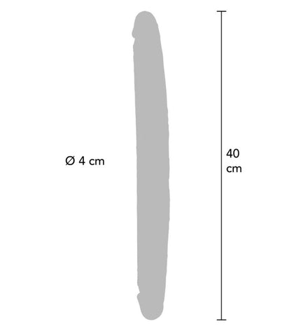 GET REAL - GODEMICHET EN SILICONE À DOUBLE EXTRÉMITÉ CARAMEL 40 CM by GET REAL