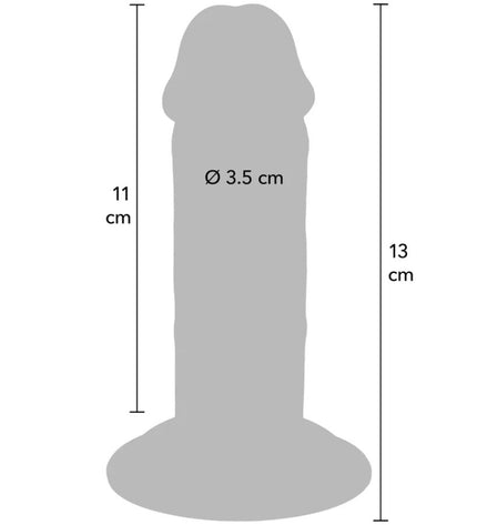 GET REAL - PÉNIS DE LUXE ÉPAIS DOUBLE DENSITÉ EN TPE 13 CM by GET REAL