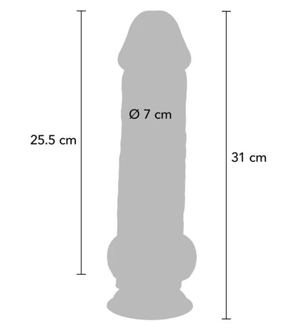 GET REAL - PÉNIS RÉALISTE DE LUXE AVEC TESTICULES EXTRA ÉPAIS DE 31 CM by GET REAL