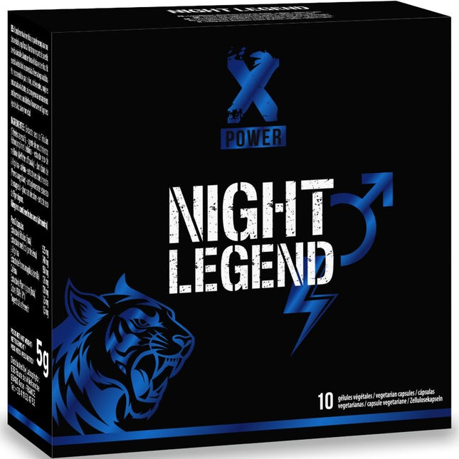XPOWER - NIGHT LEGEND STIMULANT À ACTION RAPIDE POUR L'ÉRECTION ET LA PERFORMANCE 10 CAPSULES by XPOWER