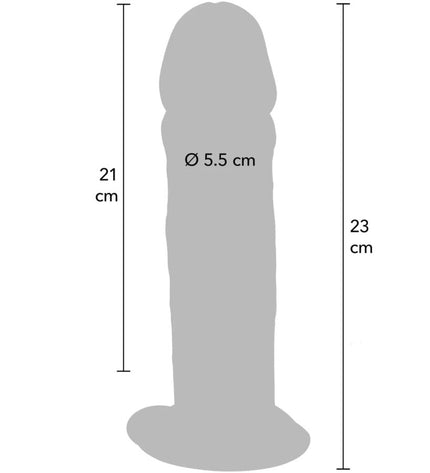 GET REAL - PÉNIS DE LUXE ÉPAIS DOUBLE DENSITÉ EN TPE 23 CM by GET REAL