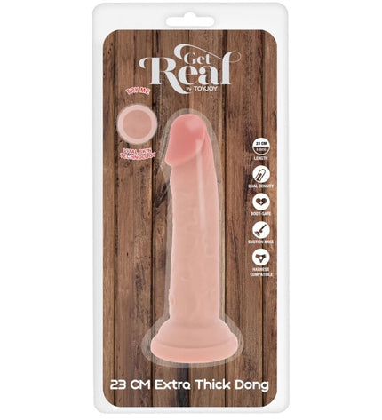 GET REAL - PÉNIS DE LUXE ÉPAIS DOUBLE DENSITÉ EN TPE 23 CM by GET REAL