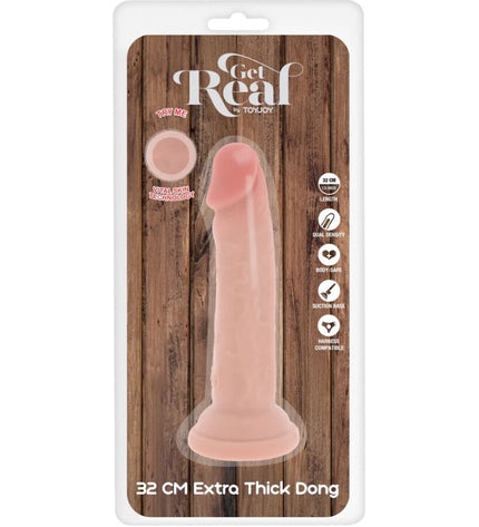 GET REAL - PÉNIS DE LUXE ÉPAIS DOUBLE DENSITÉ EN TPE 32 CM by GET REAL