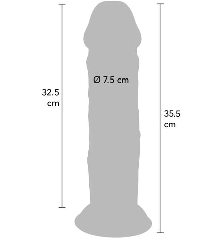 GET REAL - PÉNIS DE LUXE ÉPAIS DOUBLE DENSITÉ EN TPE 35,5 CM by GET REAL