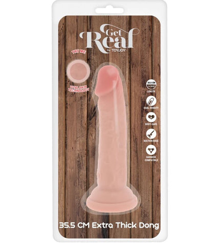 GET REAL - PÉNIS DE LUXE ÉPAIS DOUBLE DENSITÉ EN TPE 35,5 CM by GET REAL