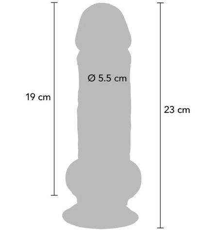 GET REAL - PÉNIS RÉALISTE DE LUXE AVEC TESTICULES EXTRA ÉPAIS DE 23 CM by GET REAL