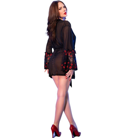 CHILIROSE - CR 4882 BABYDOLL & STRING NOIR S by CHILIROSE BABYDOLLS