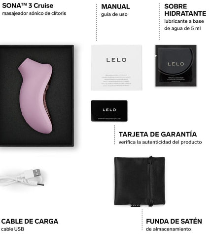 LELO - SONA 3 CRUISE MASSEUR CLITORAL SONIQUE NOIR by LELO