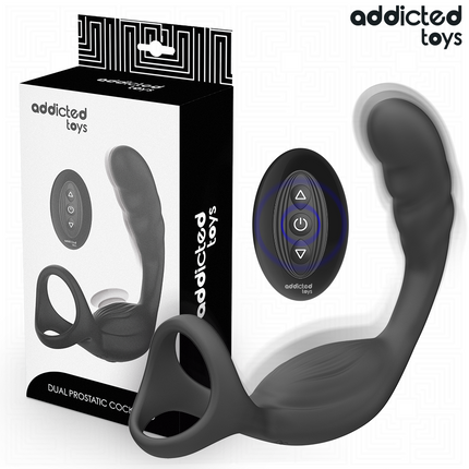 ADDICTED TOYS - ANNEAU PÉNIS PROSTATIQUE DOUBLE AVEC TÉLÉCOMMANDE by ADDICTED TOYS