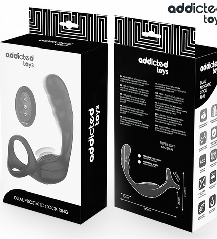 ADDICTED TOYS - ANNEAU PÉNIS PROSTATIQUE DOUBLE AVEC TÉLÉCOMMANDE by ADDICTED TOYS
