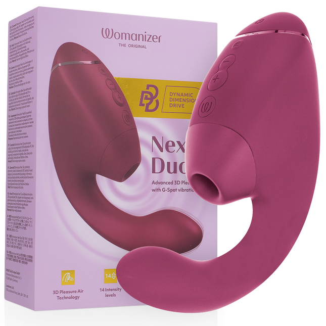 WOMANIZER - DUO NEXT STIMULATEUR CLITORIAL ET DE POINT G DOUBLE ROSE FOYER by WOMANIZER