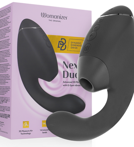 WOMANIZER - DUO NEXT STIMULATEUR CLITORIAL ET DE POINT G DOUBLE ROSE FOYER by WOMANIZER
