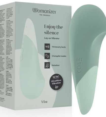 WOMANIZER - VIBE LAY-ON VIBRATEUR SILENCIEUX BLEU FONCÉ by WOMANIZER