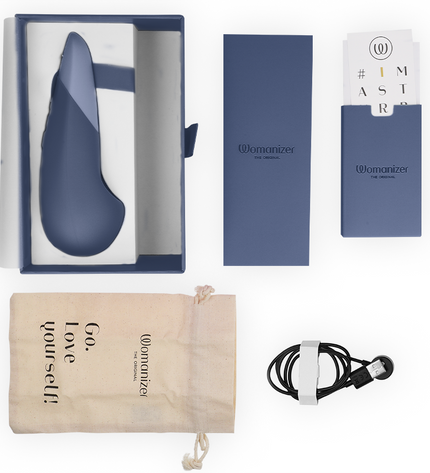 WOMANIZER - VIBE LAY-ON VIBRATEUR SILENCIEUX BLEU FONCÉ by WOMANIZER