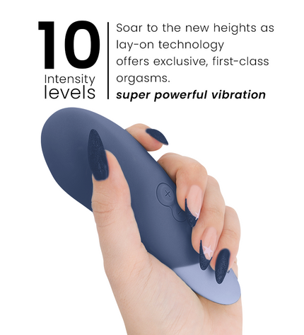 WOMANIZER - VIBE LAY-ON VIBRATEUR SILENCIEUX BLEU FONCÉ by WOMANIZER