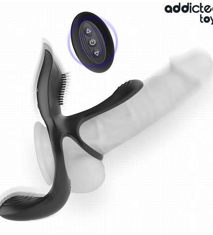 ADDICTED TOYS - ANNEAU DOUBLE PÉNIS AVEC STIMULATEUR CLITORIAL by ADDICTED TOYS