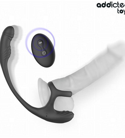 ADDICTED TOYS - PLUG ANAL AVEC VIBRATION, ONDULATION À 360° ET STIMULATEUR DE TESTICULES by ADDICTED TOYS