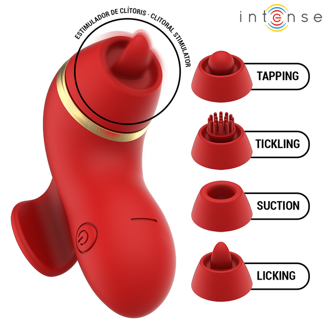 INTENSE - PATTY STIMULATEUR AVEC 4 TÊTES : SUCCION, TAPOTER, GRIFFER ET LÉCHER by INTENSE HIGH TECH