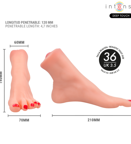 INTENSE DEEP TOUCH - GABBIE MASTUBADOR DEUX PIÈCES EN FORME DE PIED by INTENSE BODIES & MASTURBATORS