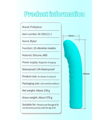 PRETTY LOVE - RYLAN VIBRATEUR G-SPOT BLEU by PRETTY LOVE FLIRTATION