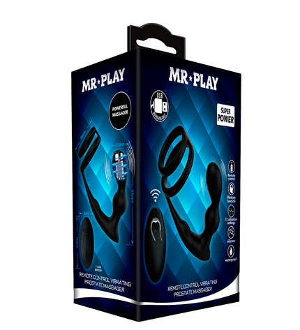 MR PLAY - PLUG ANAL VIBRANT AVEC ANNEAU PÉNIS ET TÉLÉCOMMANDE by MR PLAY
