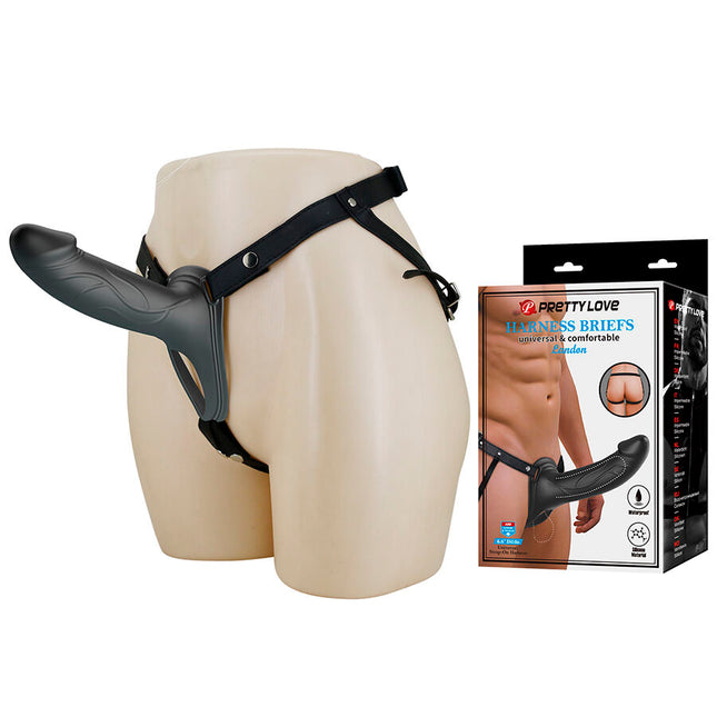 PRETTY LOVE - LANDON BLACK STRAP-ON VIBRANT by PRETTY LOVE MALE