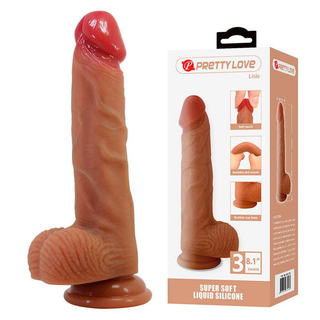 PRETTY LOVE - LISLE GODE RÉALISTE AVEC VENTOUSE 20,6 CM -Ø- 4,2 CM by PRETTY LOVE HIGH GRADE