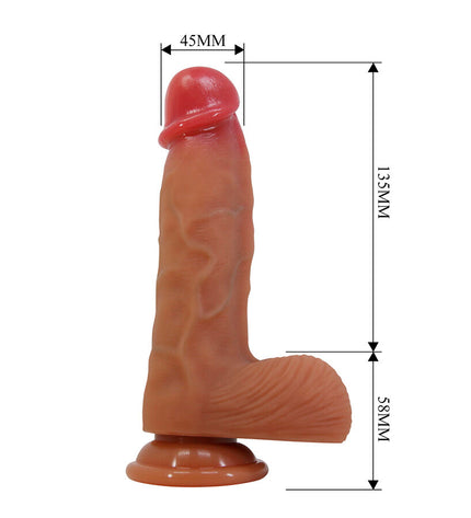 PRETTY LOVE - DUVALL GODEMICHET RÉALISTE AVEC VENTOUSE 19,3 CM -Ø- 4,5 CM by PRETTY LOVE HIGH GRADE