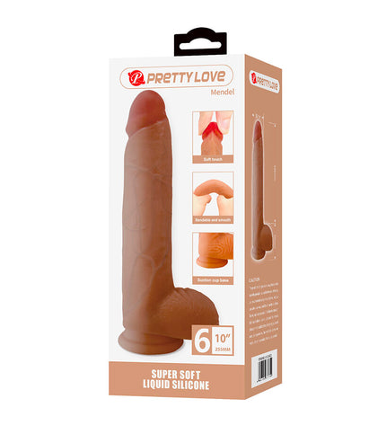 PRETTY LOVE - MENDEL GODEMICHET RÉALISTE AVEC VENTOUSE 25,5 CM -Ø- 5,6 CM by PRETTY LOVE HIGH GRADE