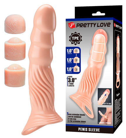 PRETTY LOVE - GAINE PÉNIENNE TEXTURÉE AVEC EXTENSEURS by PRETTY LOVE MALE