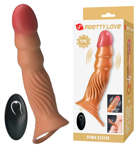 PRETTY LOVE - MANCHON PÉNIS TEXTURÉ AVEC VIBRATION ET TÉLÉCOMMANDE by PRETTY LOVE MALE