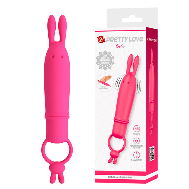 PRETTY LOVE - DELIA VIBRATEUR RABBIT AVEC ANNEAU DE RÉSISTANCE by PRETTY LOVE FLIRTATION