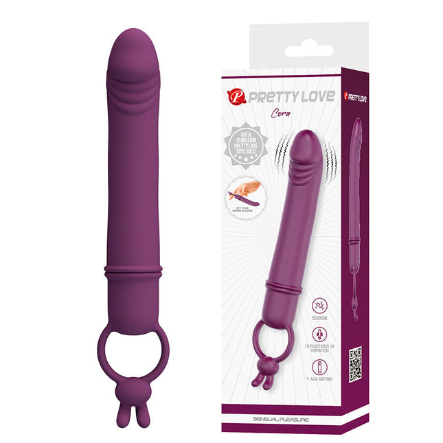 PRETTY LOVE - CORA VIBRATEUR EN FORME DE PÉNIS AVEC ANNEAU DE RÉSISTANCE by PRETTY LOVE FLIRTATION