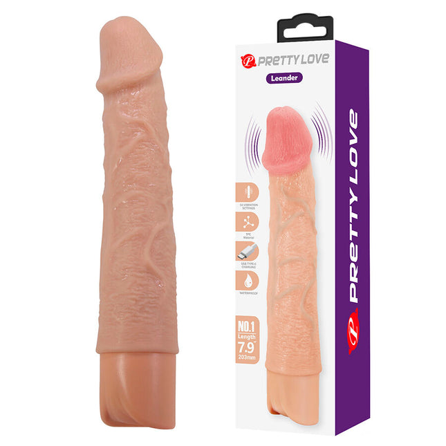 PRETTY LOVE - LEANDER VIBRATEUR FLEXIBLE ET RÉALISTE POUR LEVIER by PRETTY LOVE HIGH GRADE
