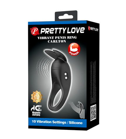 PRETTY LOVE - CARLTON ANNEAU PÉNIS AVEC STIMULATEUR CLITORIAL by PRETTY LOVE MALE