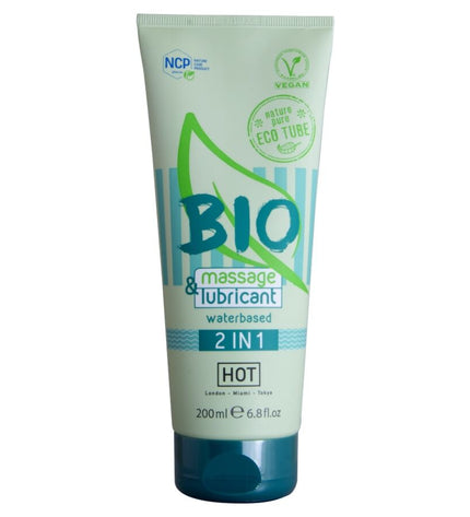 HOT - BIO MASSAGE ET LUBRIFIANT À BASE D'EAU 2 EN 1 200 ML by HOT