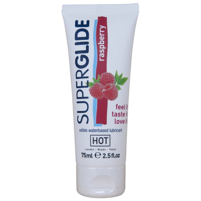 HOT - SUPERGLIDE LUBRIFIANT COMESTIBLE À BASE D'EAU FRAMBOISE 75 ML by HOT